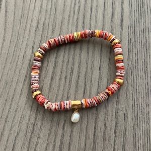 Lila vintage gold stretch bracelet